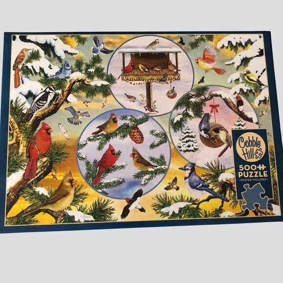 Cobble Hill Winterbird Magic 500 Piece Puzzle - Picture 1 of 5